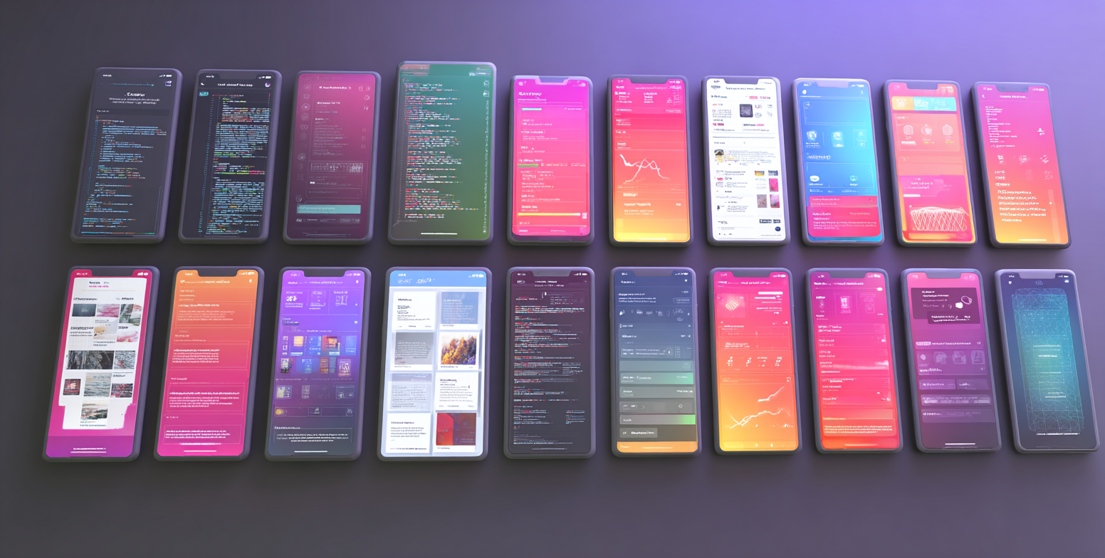 Case study collage with mobile screens